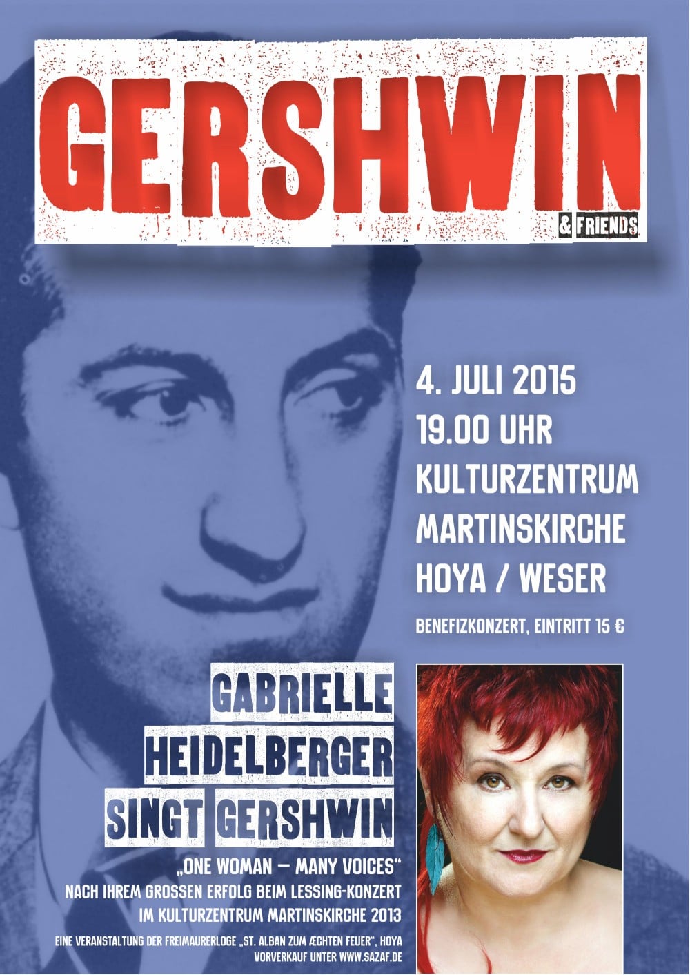 Plakat für das Gershwin-Konzert